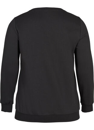 Sweatshirt til jul med paljetter, Black, Packshot image number 1