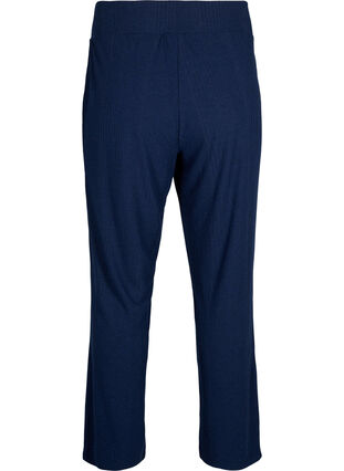 Komfortabel bukse med stripete tekstur, Night Sky Mel., Packshot image number 1