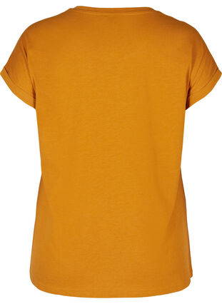 T-skjorte i bomullsmiks, Buckthorn Brown Mel., Packshot image number 1