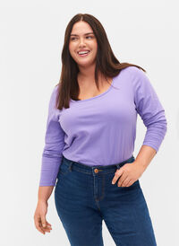 Basisgenser i bomull, 2 stk., Paisley Purple/Black, Model