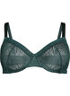 Heldekkende BH med bøyle og blonder, Grønn, Packshot image number 0