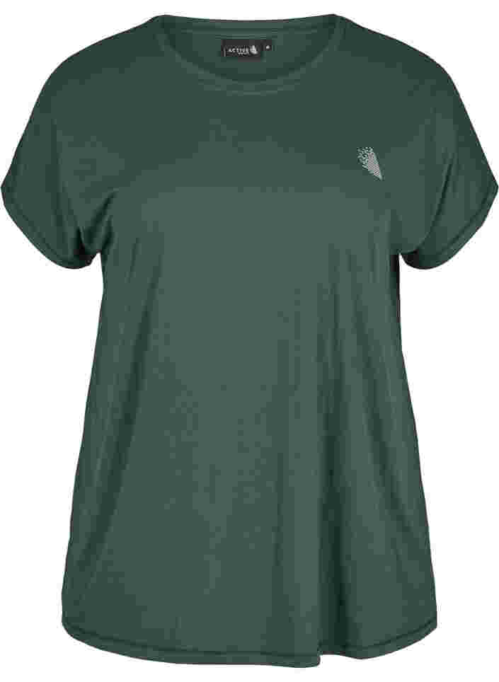Ensfarget T-skjorte til trening, Green Gables, Packshot image number 0