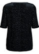 Kortermet bluse med leopardmønster, Black, Packshot image number 1