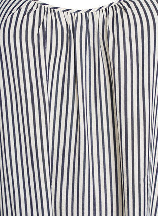 Zizzi Sommerkjole med striper og A-form, Svart, Packshot image number 2