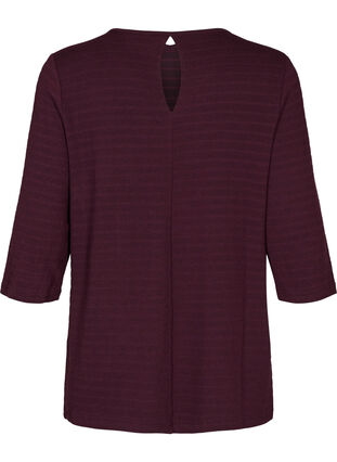 Bluse med 3/4-ermer og V-hals, Winetasting, Packshot image number 1