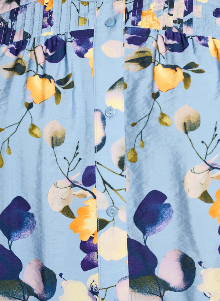 M&oslash;nstret bluse med 1/2 ermer, Bl&aring;, Packshot image number 2