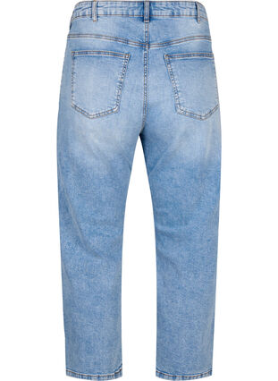 Cropped Vera jeans med destroy-detaljer	, Blue Denim, Packshot image number 1