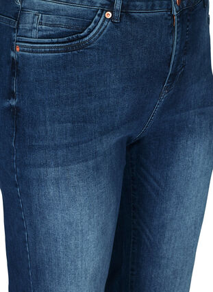Regular Gemma jeans med høy midje, Blue denim, Packshot image number 2