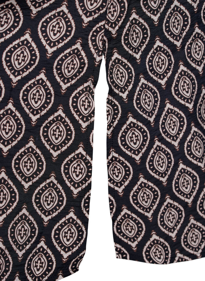 Kjole med V-hals i viskose, Blå, Packshot image number 3