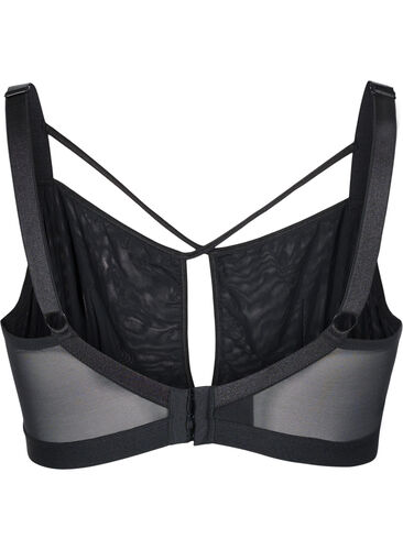 Mesh BH med string, Black, Packshot image number 1