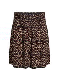 Kort skj&oslash;rt med vaffelsydd midje, Brun