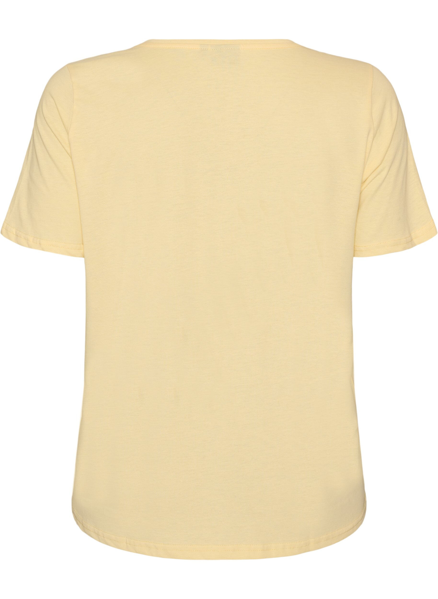 ZizziT-skjorte med trykk, Gul, Packshot image number 1