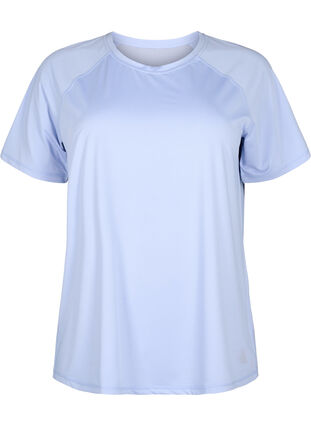 Trenings-T-skjorte med nettingrygg, Zen Blue, Packshot image number 0