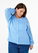 Strikket cardigan med ull og knapper, Della R. Blue Mel., Model image number 0