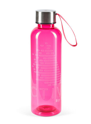 Drikkeflaske med logo og skrulokk, Pink Active, Packshot image number 0