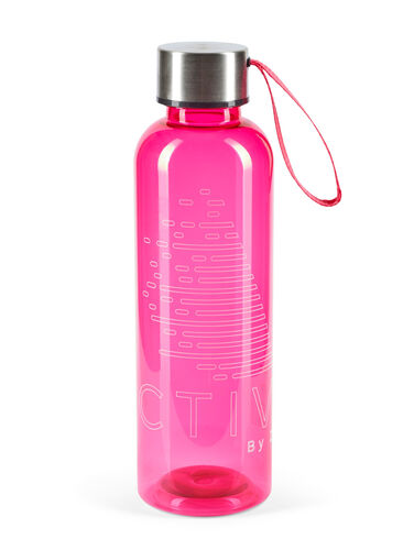 Drikkeflaske med logo og skrulokk, Pink Active, Packshot image number 0