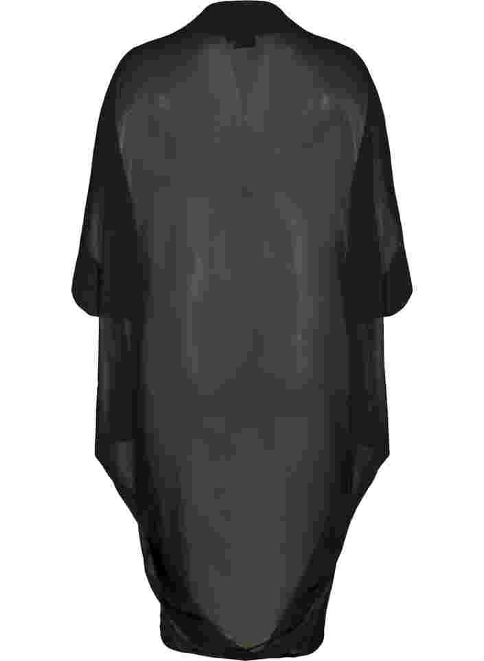 Kimono med 3/4-ermer og perler, Black, Packshot image number 1