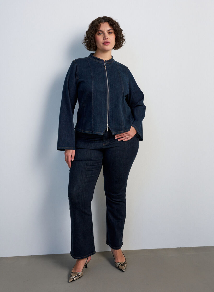 Ellen bootcut-jeans med h&oslash;y midje, Bl&aring;, Model image number 0