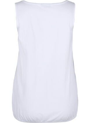 Bomullstopp med rund hals og blondekant, Bright White, Packshot image number 1