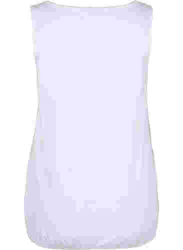 Bomullstopp med rund hals og blondekant, Bright White, Packshot image number 1