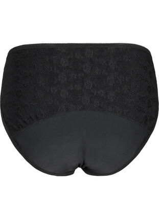 Zizzi Menstruse med blonder, Black/lace, Packshot image number 1