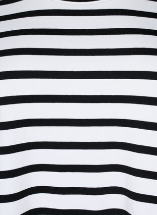 T-skjorte i økologisk bomull med striper, Black Stripes, Packshot image number 2