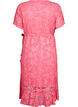 Omslagskjole med blonder og korte ermer, Pink Carnation, Packshot image number 1