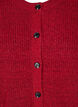 Ribbestrikket cardigan med knapper, R&oslash;d, Packshot image number 2