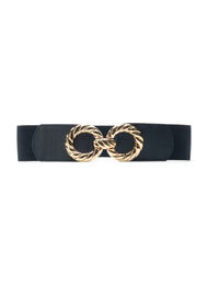 Elastisk belte med gullfarget spenne, Black
