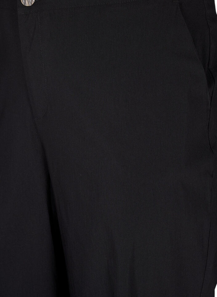 Culotte-bukser i blandet stoff, Black, Packshot
