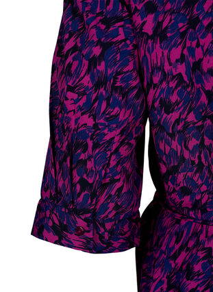 FLASH - Skjortekjole med trykk, Pink Blue AOP, Packshot image number 3