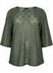 Hekle Bluse med 3 / 4 ermer, Thyme, Packshot image number 0