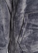Velour-hettegenser med kengurulomme, Gr&aring;, Packshot image number 3