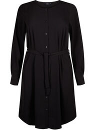 Langermet kjole med knytebånd, Black