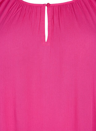 Tunika i viskose med 3/4-ermer, Beetroot Purple, Packshot image number 2