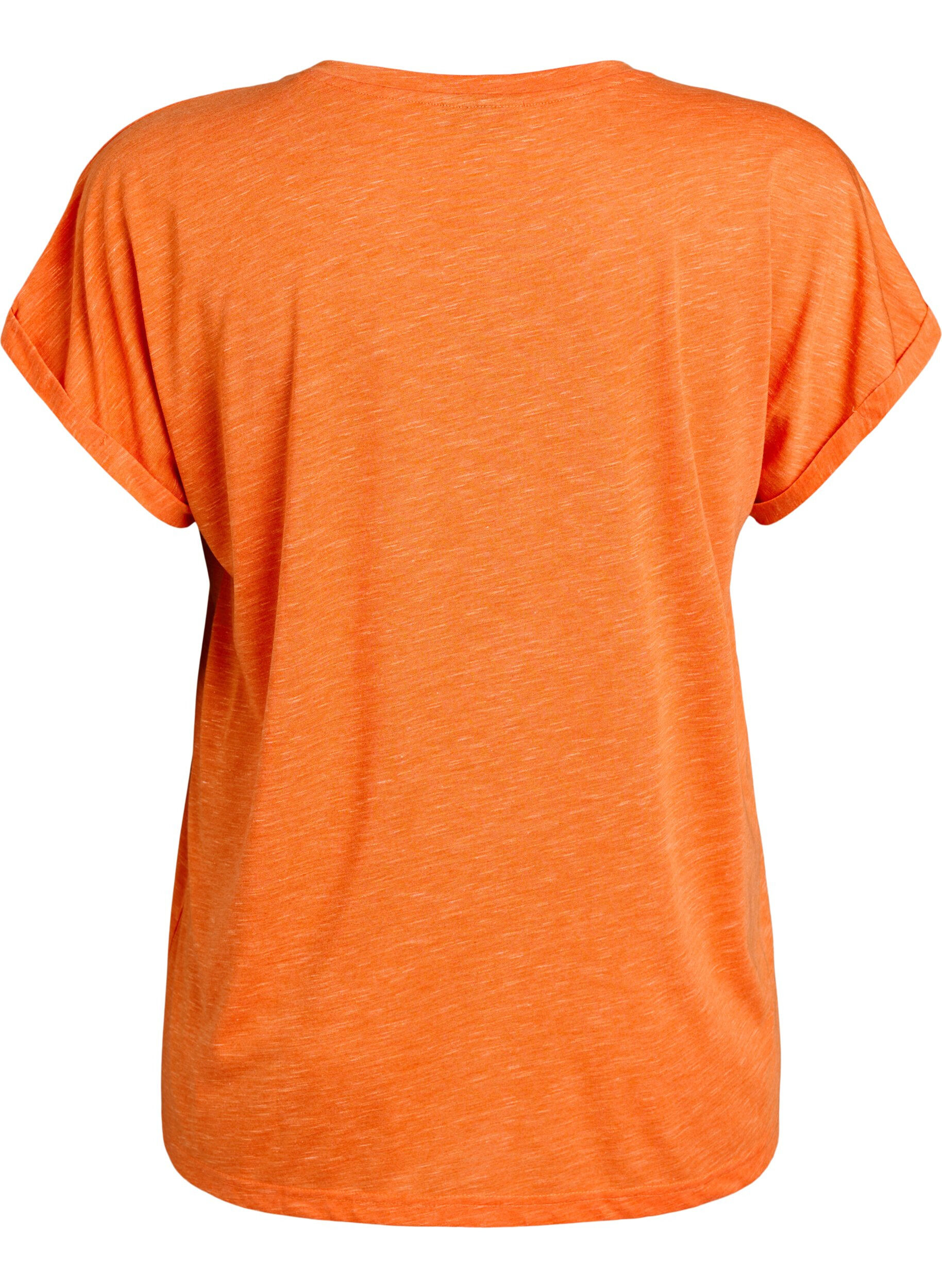 ZizziL&oslash;s trenings-T-skjorte med korte ermer, Orange, Packshot image number 1