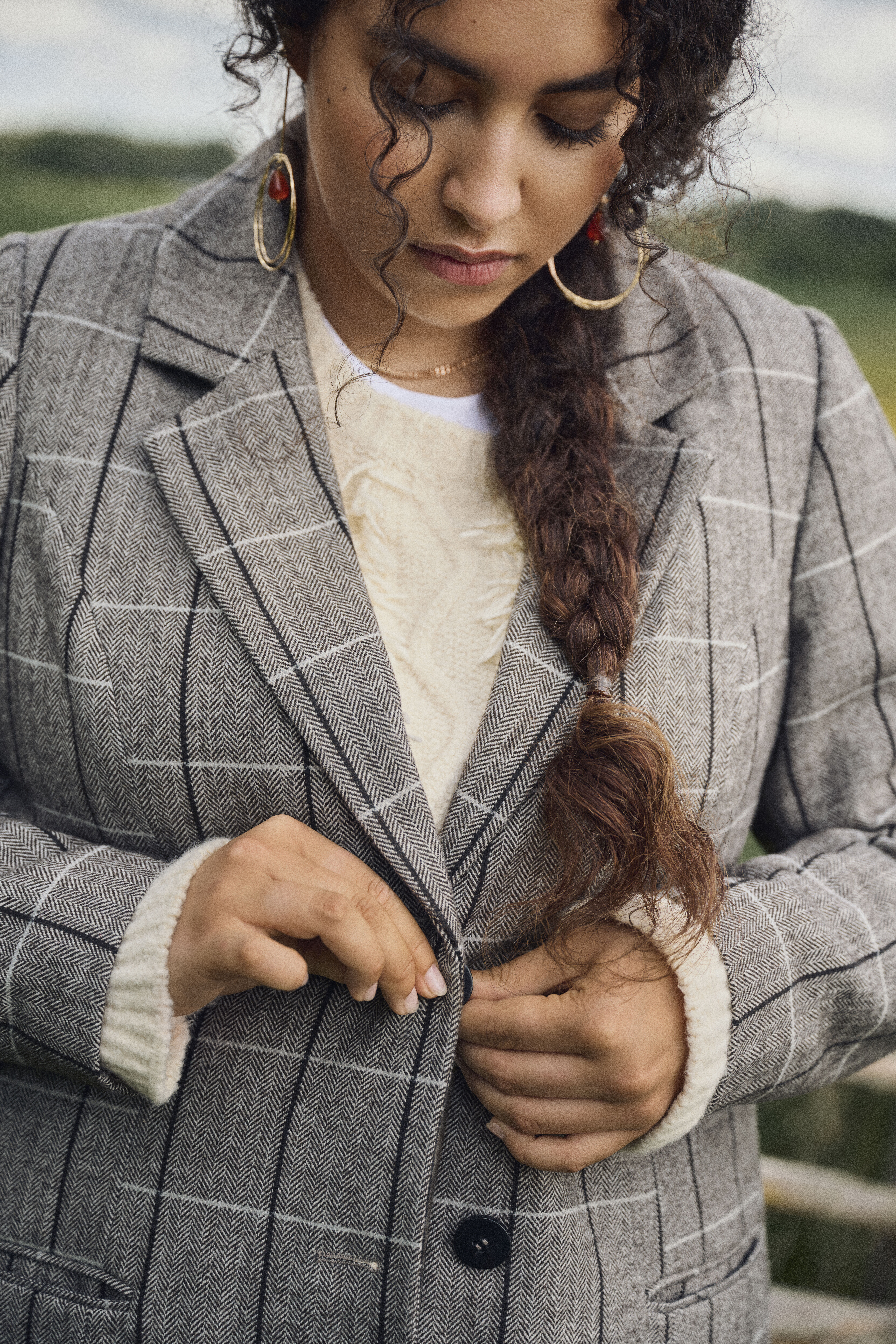 Zizzi Sett i gr&aring; ruter, , Model