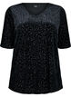 Kortermet bluse med leopardmønster, Black, Packshot image number 0