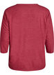 Jersey bluse med 3/4 ermer, R&oslash;d, Packshot image number 1