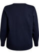 Finstrikket cardigan med rund hals, Bl&aring;, Packshot image number 1