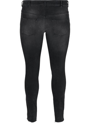Sanna jeans med røffe kanter, Grey Denim, Packshot image number 1