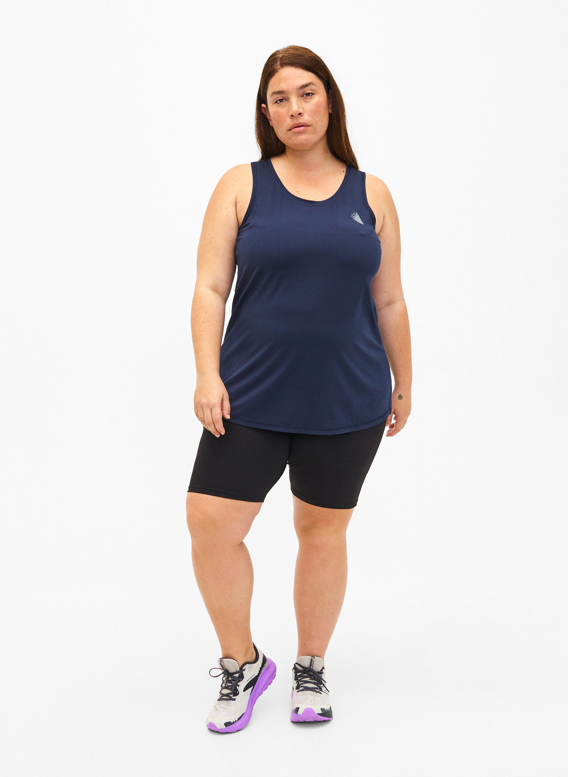 Zizzi Treningsoverdel med rund hals, Night Sky, Model image number 2