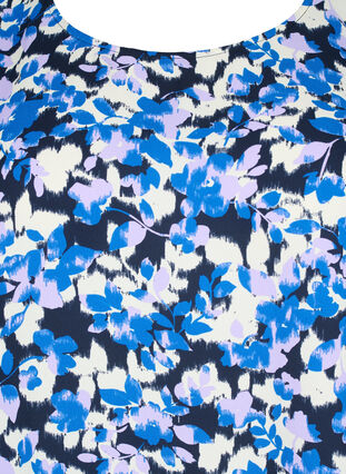 FLASH - Bluse med lange ermer og trykk	, Blue Purple Flower, Packshot image number 2