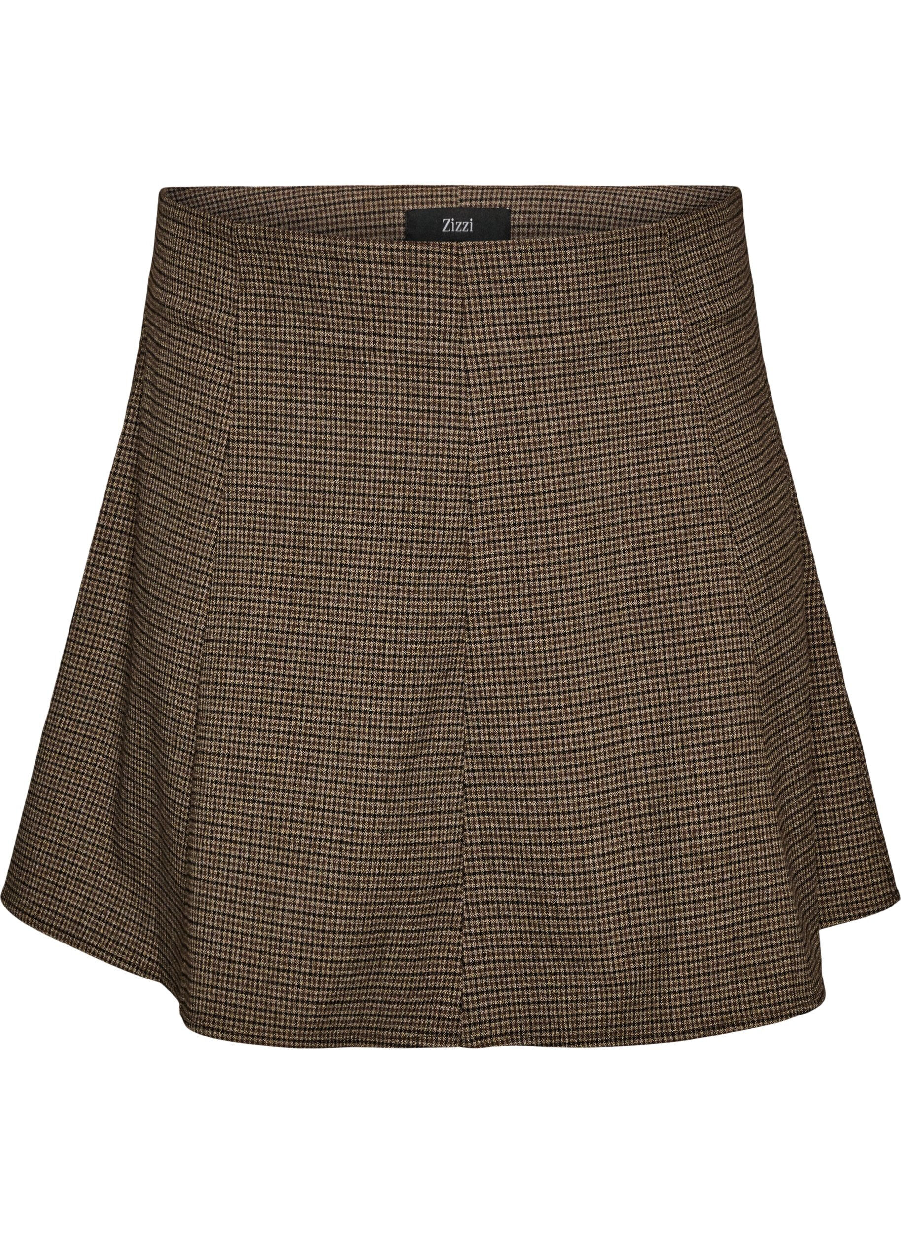 ZizziLiten A-line skj&oslash;rt, Brun, Packshot image number 0