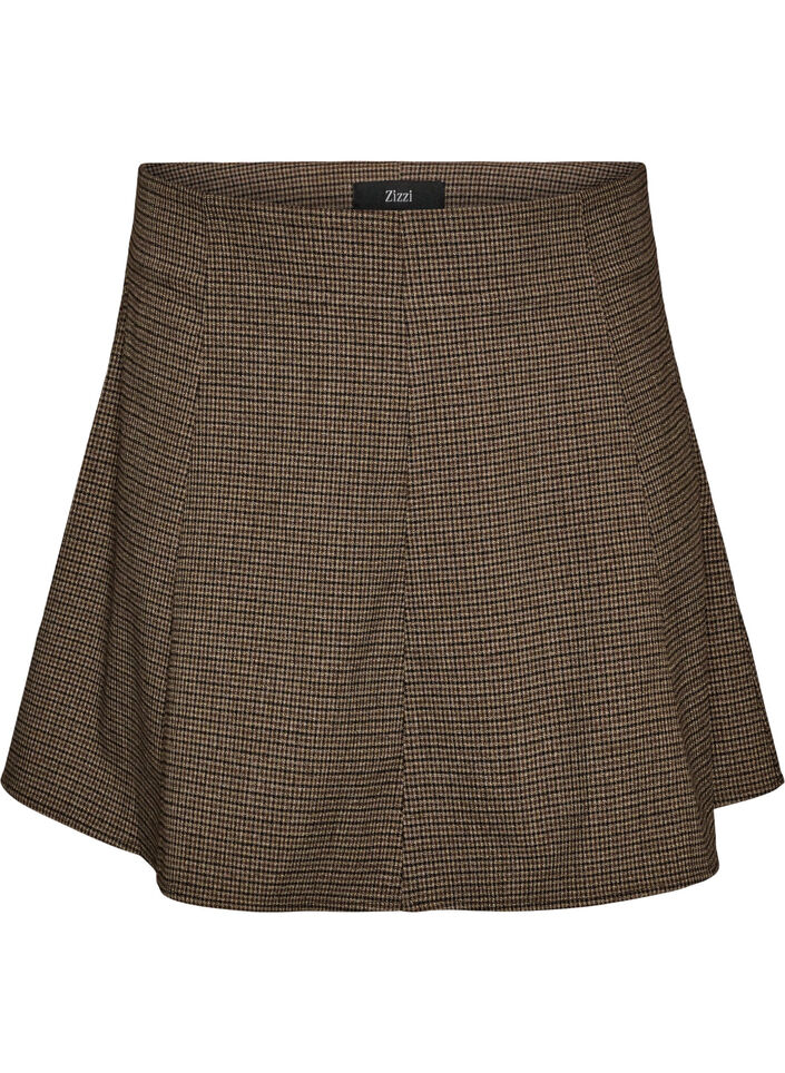 Liten A-line skj&oslash;rt, Brun, Packshot image number 0