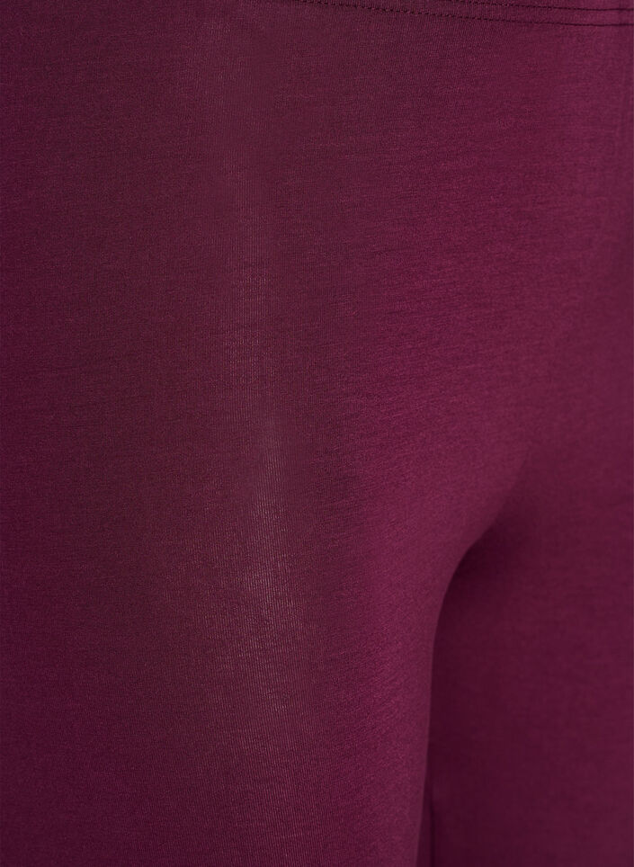 Basis leggings i viskose, Mørk Bordeaux, Packshot image number 2