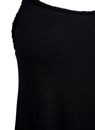 Zizzi Strandkjole i viskose med flettede stropper, Svart, Packshot image number 2