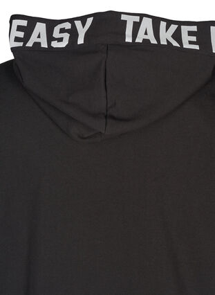 Sweatshirt med hette, Black, Packshot image number 3