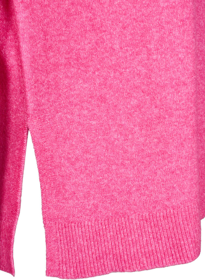 Strikket topp med ull og splitter, Raspberry Rose Mel., Packshot image number 3