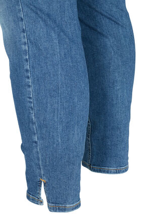 Sanna jeans med splitt ved foten, Dark blue denim, Packshot image number 3